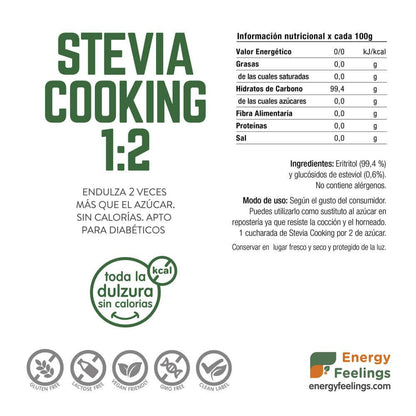 Stevia culinária 1:2 Energy Feelings 250 g
