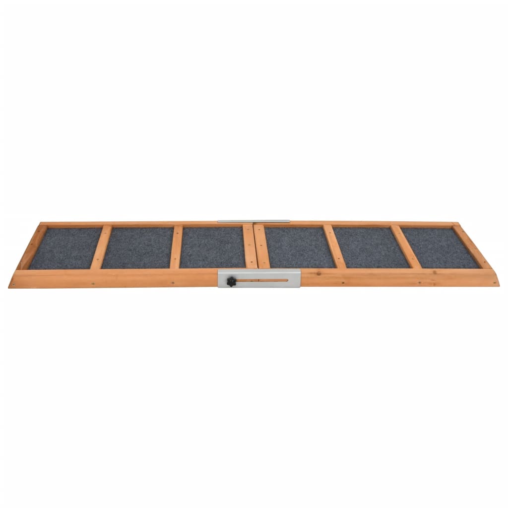 Rampa Para Perros Madera Maciza De Abeto Gris 120x30 Cm_5