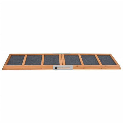 Rampa Para Perros Madera Maciza De Abeto Gris 120x30 Cm_5
