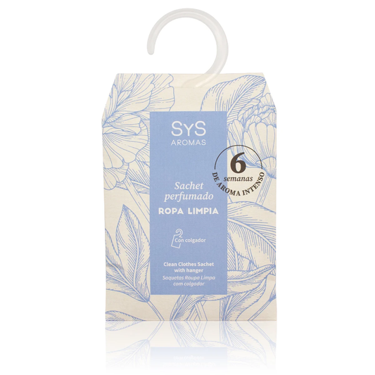 Sachet Perfumado Ropa Limpia 12 g | Ambientador para Armarios y Cajones | Aroma Fresco y Suave_0