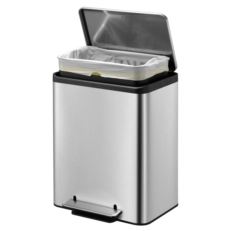 Eko Cubo De Pedal Ecocasa 30 L Plateado Mate_2