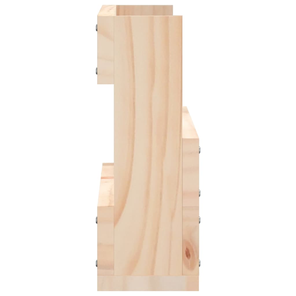 Estantes Para Zapatos De Pared 2 Uds Madera De Pino 59x9x23 Cm / Vetonek_2