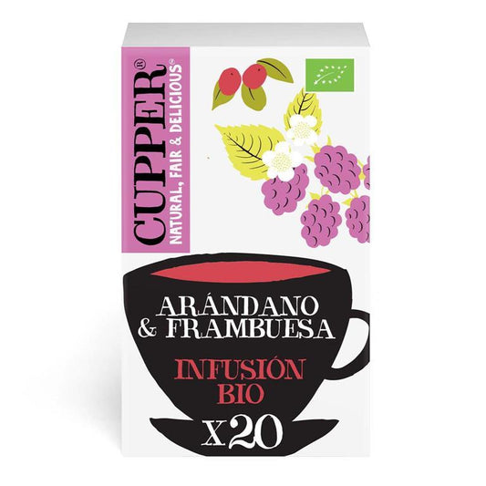 Infusão de mirtilo e framboesa Bio Cupper 20 saquetas 