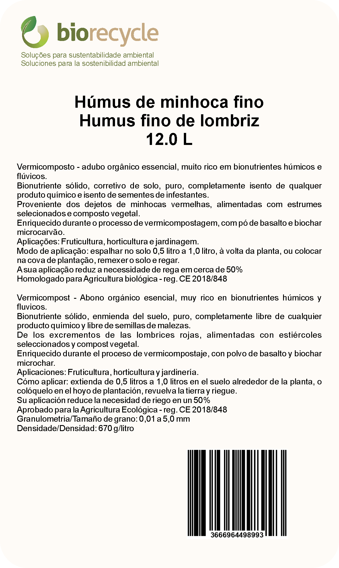 Vermicompost Humus De Lombriz - 12.0 L_1