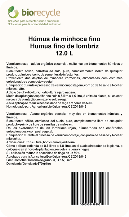 Vermicompost Humus De Lombriz - 12.0 L_1