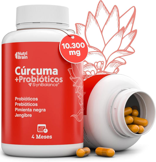 Cúrcuma Con Probióticos Antiinflamatorio Natural Nutribrain 125 Cápsulas_0