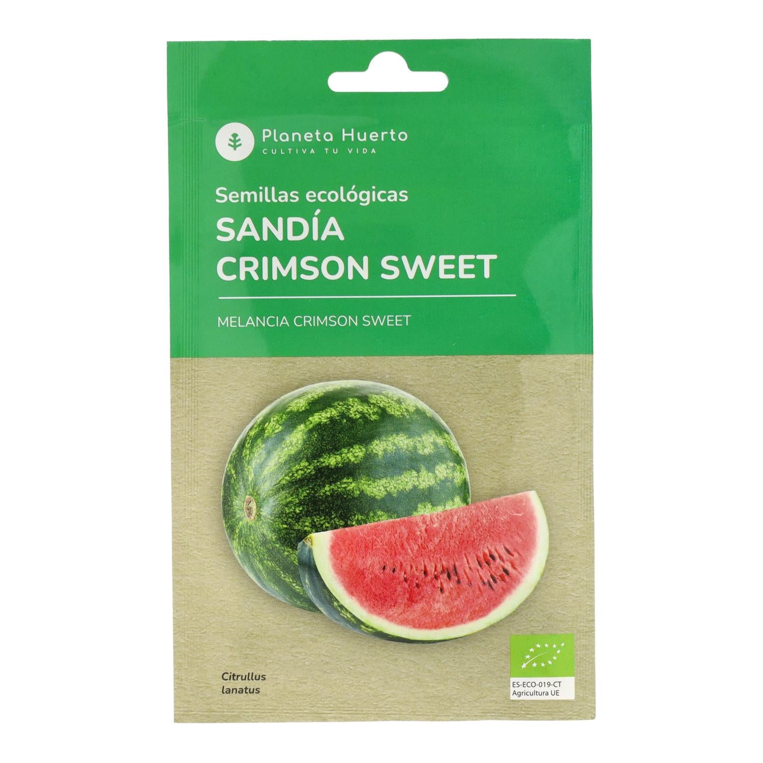 Semillas de Sandía Crimson Sweet ecológicas Planeta Huerto
