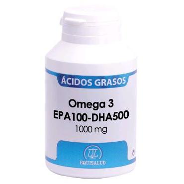 Ómega 3 DHA Alto Teor EPA100-DHA500 1000 mg Equisalud 120 Cápsulas