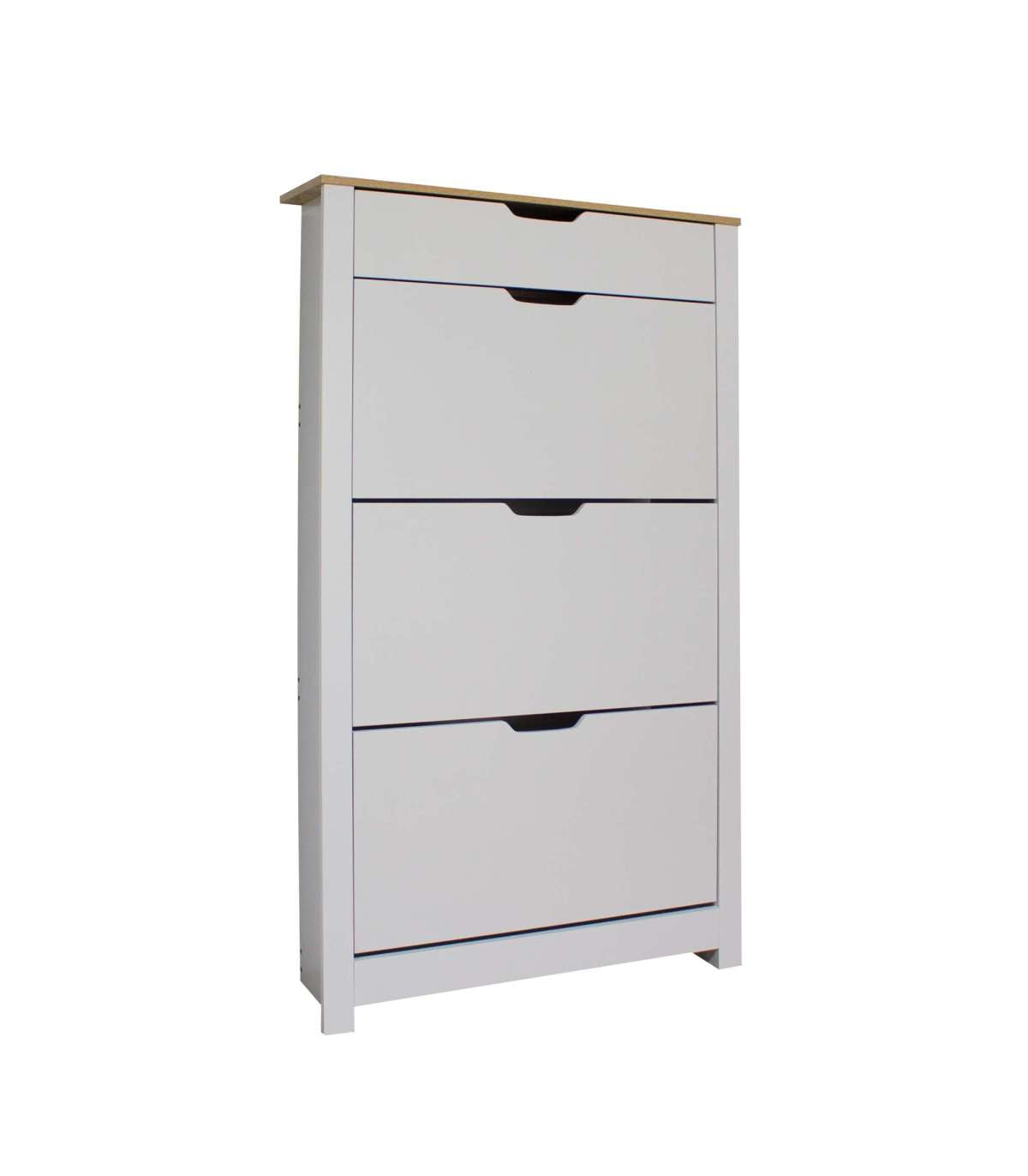 Armario Zapatero 3 Trampones 1 Cajón Acabado Blanco 78cm(ancho) 140cm(altura) 24cm(fondo)_0