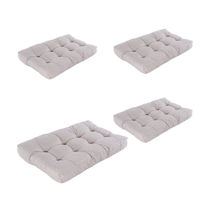 Pack 4 Cojines Asiento Para Palet, Tamaño: 80x120x16 Cm, Olefin Color Crudo, Repelente Al Agua_0