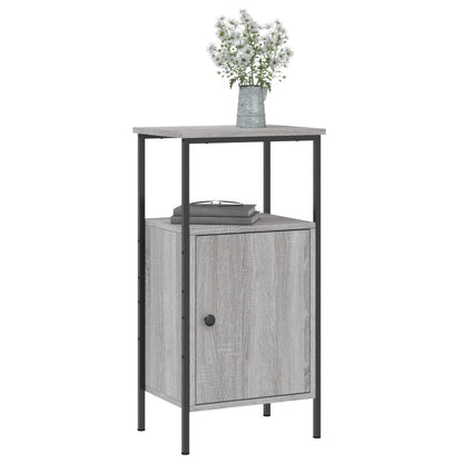 Mesitas De Noche 2 Uds Madera Ingeniería Gris Sonoma 41x31x80cm_1