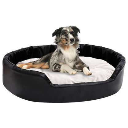 Vidaxl Cama Para Perros Felpa Y Cuero Sintético Beige 90x79x20 Cm_5