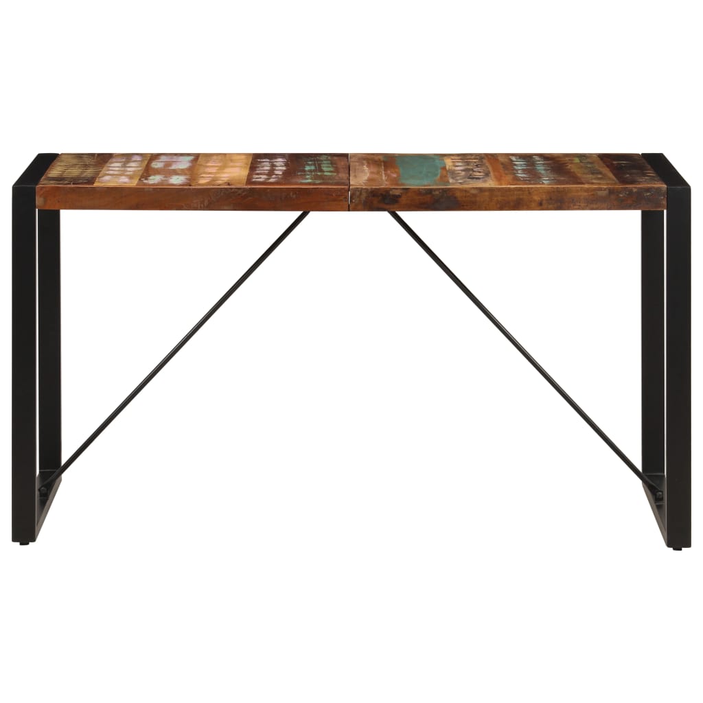 Mesa De Comedor De Madera Maciza Reciclada 140x70x75 Cm_0