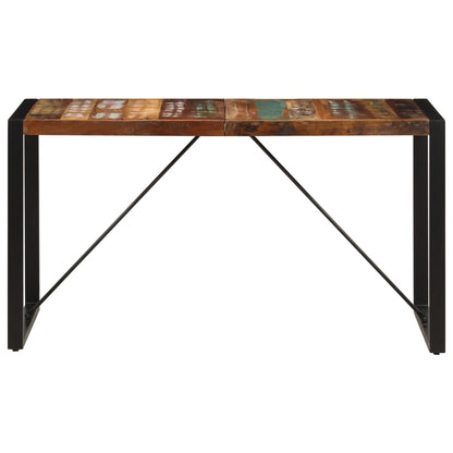 Mesa De Comedor De Madera Maciza Reciclada 140x70x75 Cm_0