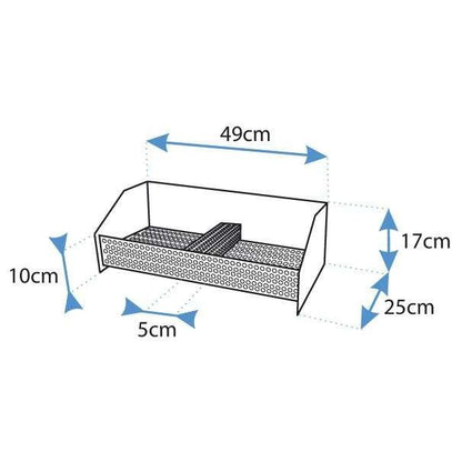 Cesto duplo para queimadores de pellets 49x25x17 Imex El Zorro
