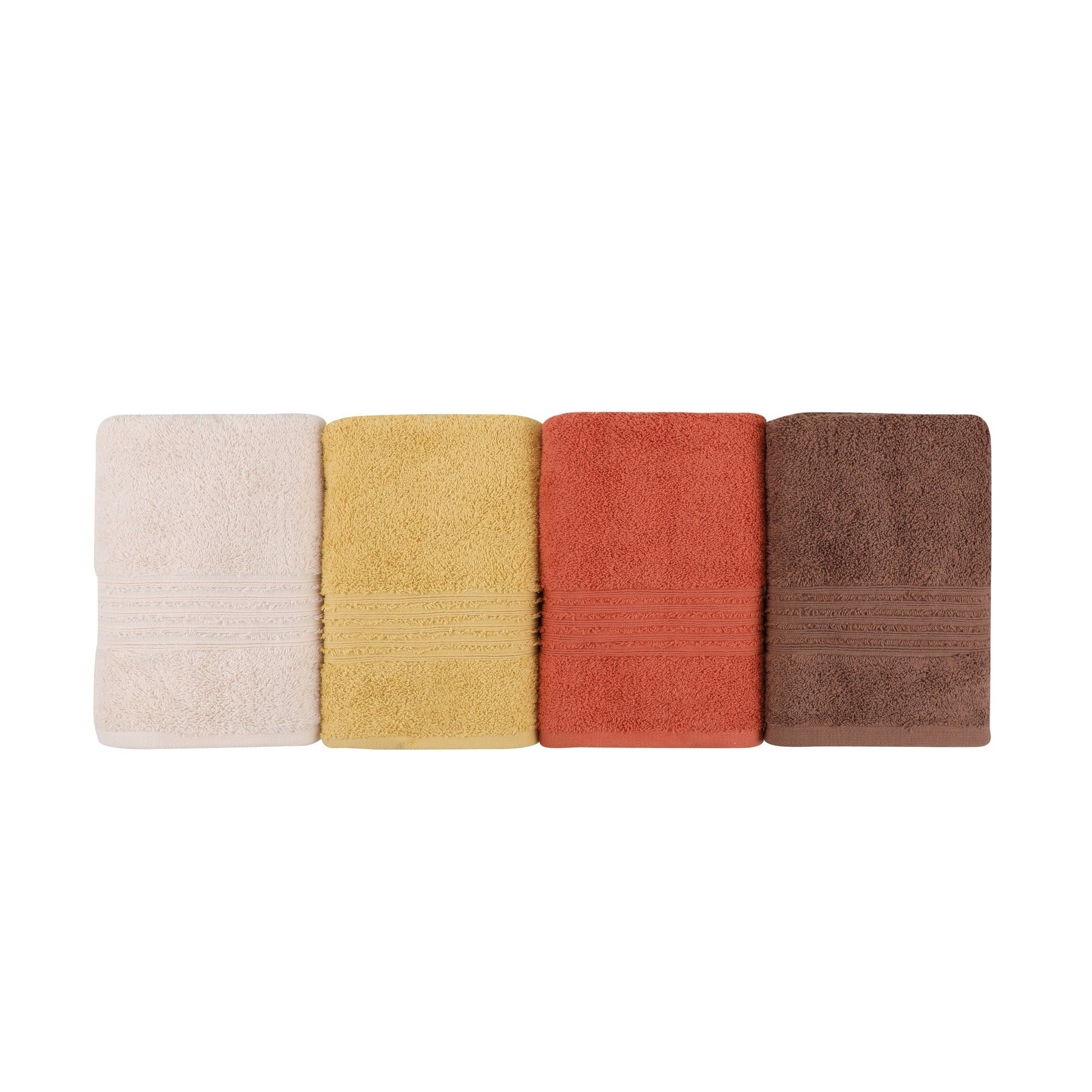 Juego De Toallas De Mano (4 Piezas) Coral, Amarillo, Marrón, Beige_2