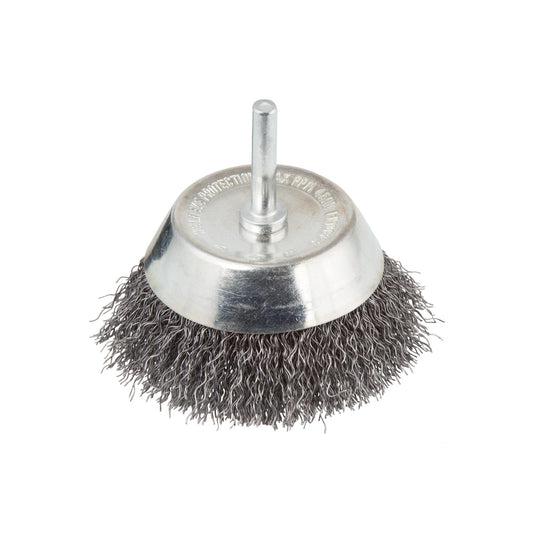 1 escova de metal Wolfcraft com haste de 6 mm