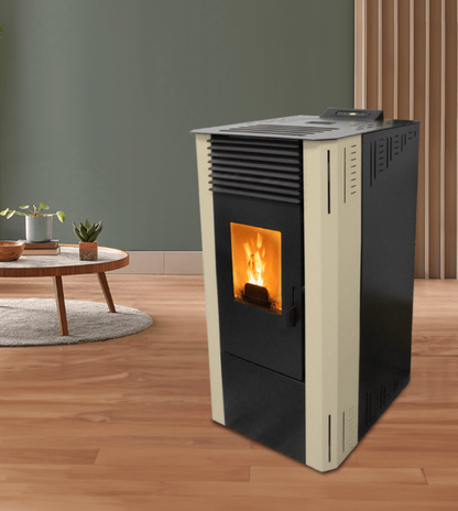 Fabricalor Estufa De Pellets Classic Plus 12 Marfil Ventilada_0