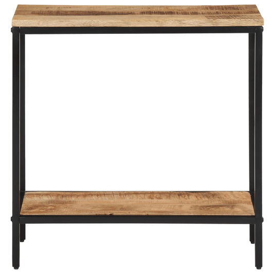 Mesa Consola Madera Maciza De Mango Rugosa 70x35x70 Cm_0
