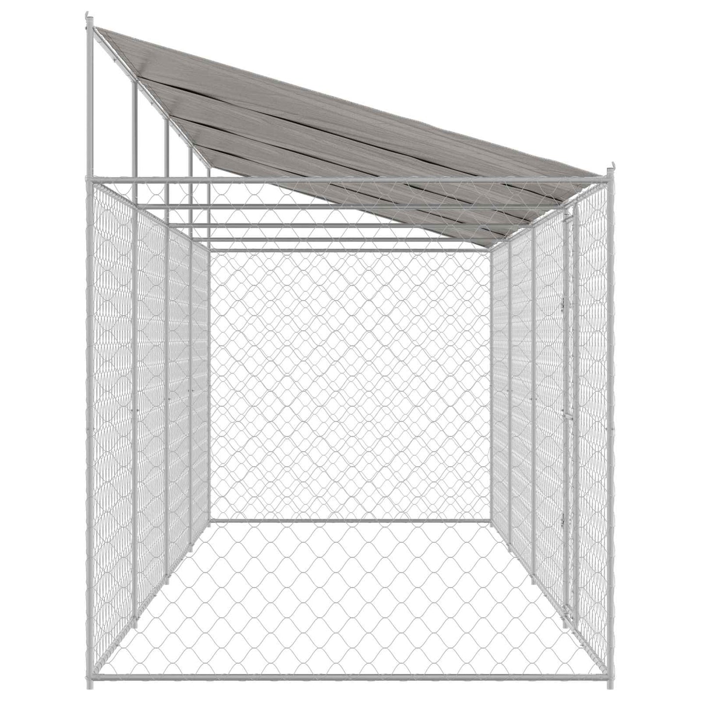 Jaula Para Perro Con Techo Plateado 800 X 200 X 256 Cm_4