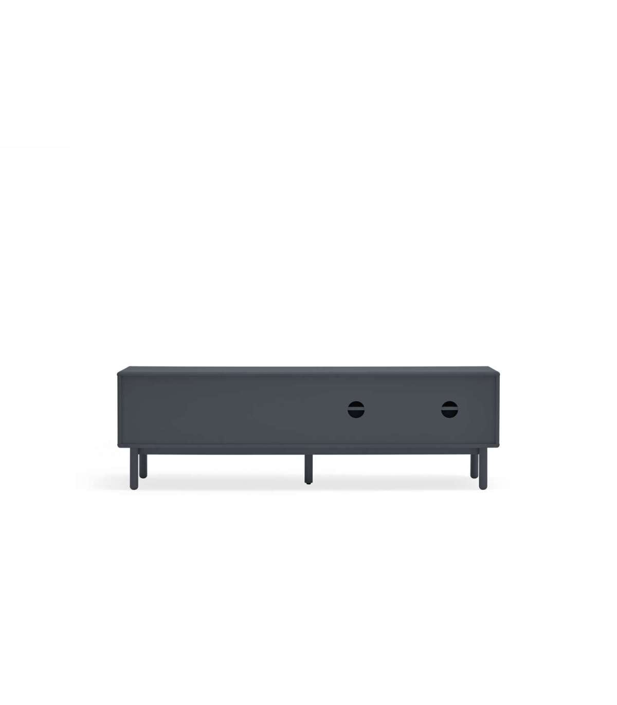 Mueble Para Televisión Modelo Corvo 2 Puertas 2 Cajones Acabado Gris Antracita, 40cm(anch_3