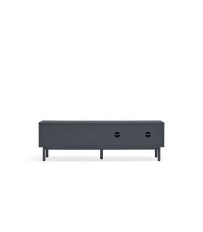 Mueble Para Televisión Modelo Corvo 2 Puertas 2 Cajones Acabado Gris Antracita, 40cm(anch_3