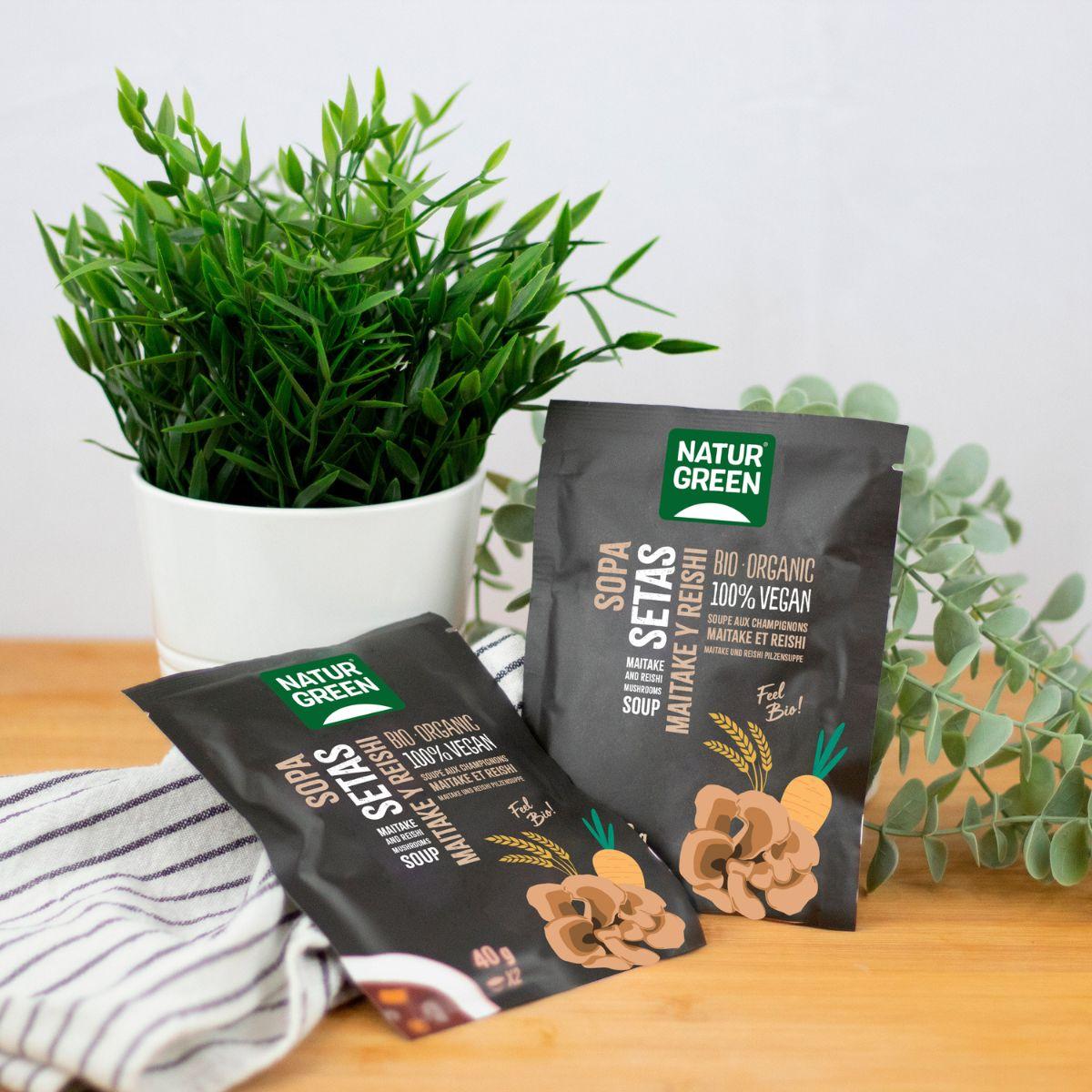 Sopa de Cogumelos Maitake e Reishi Bio Naturgreen 40 g 