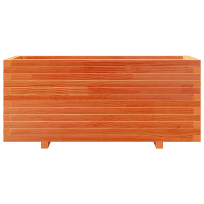 Jardinera Madera Maciza De Pino Marrón Cera 110x40x49,5 Cm_4