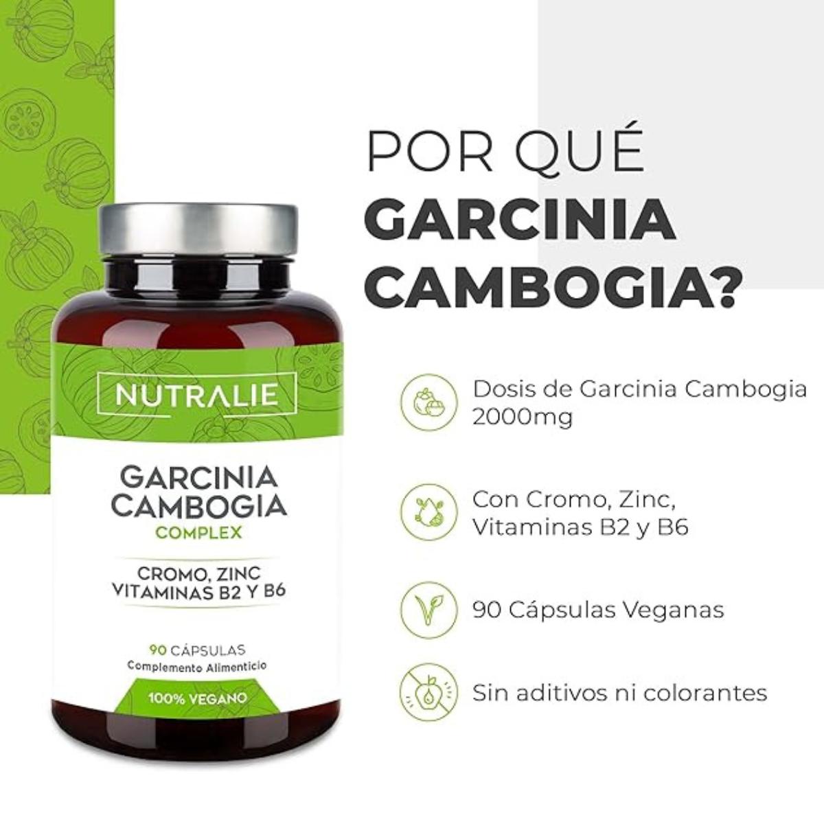 Nutralie Garcinia Cambogia + Cromo + Zinc + Vit B2 y B6 90 cápsulas