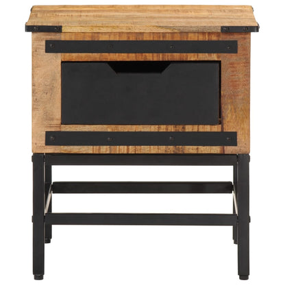 Mesita De Noche Madera Maciza De Mango 40x40x45 Cm_0
