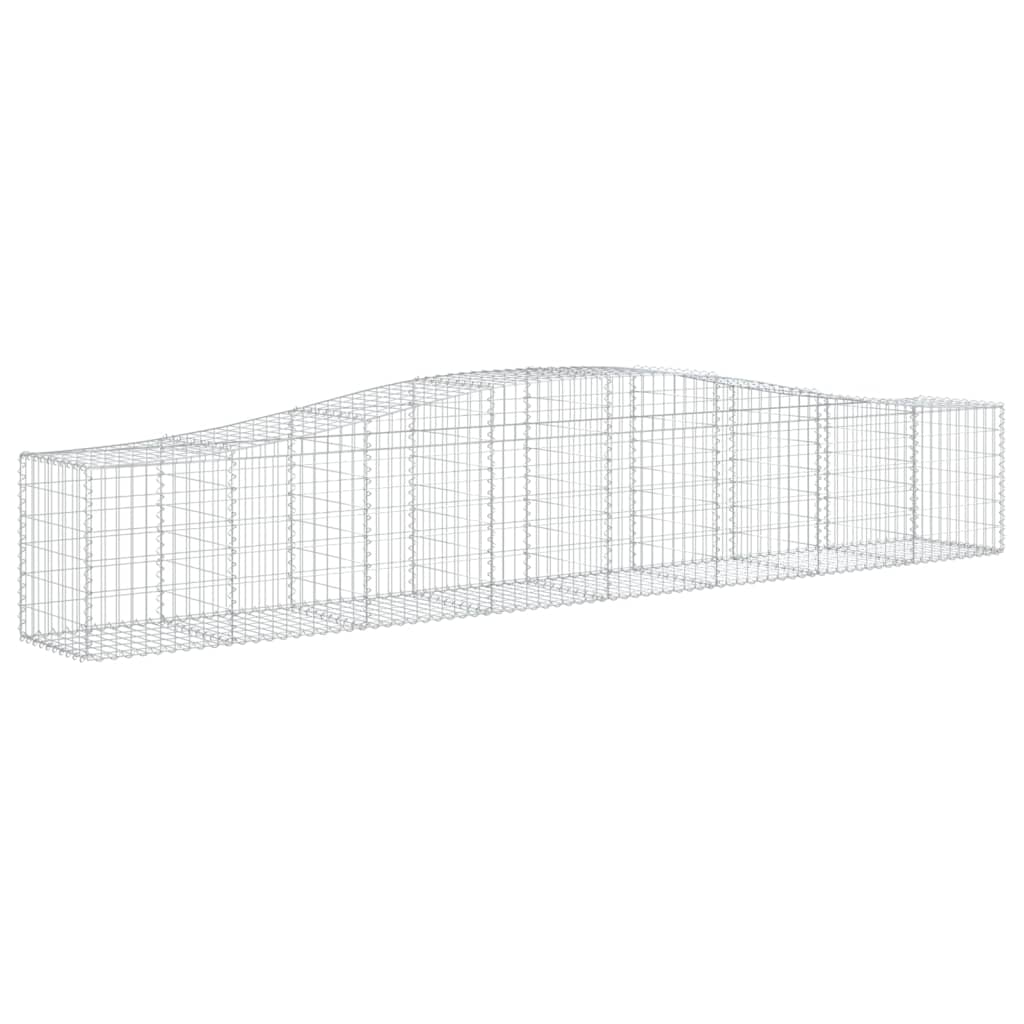 Cestas De Gaviones 9 Uds Forma De Arco Hierro 400x50x60/80 Cm_2