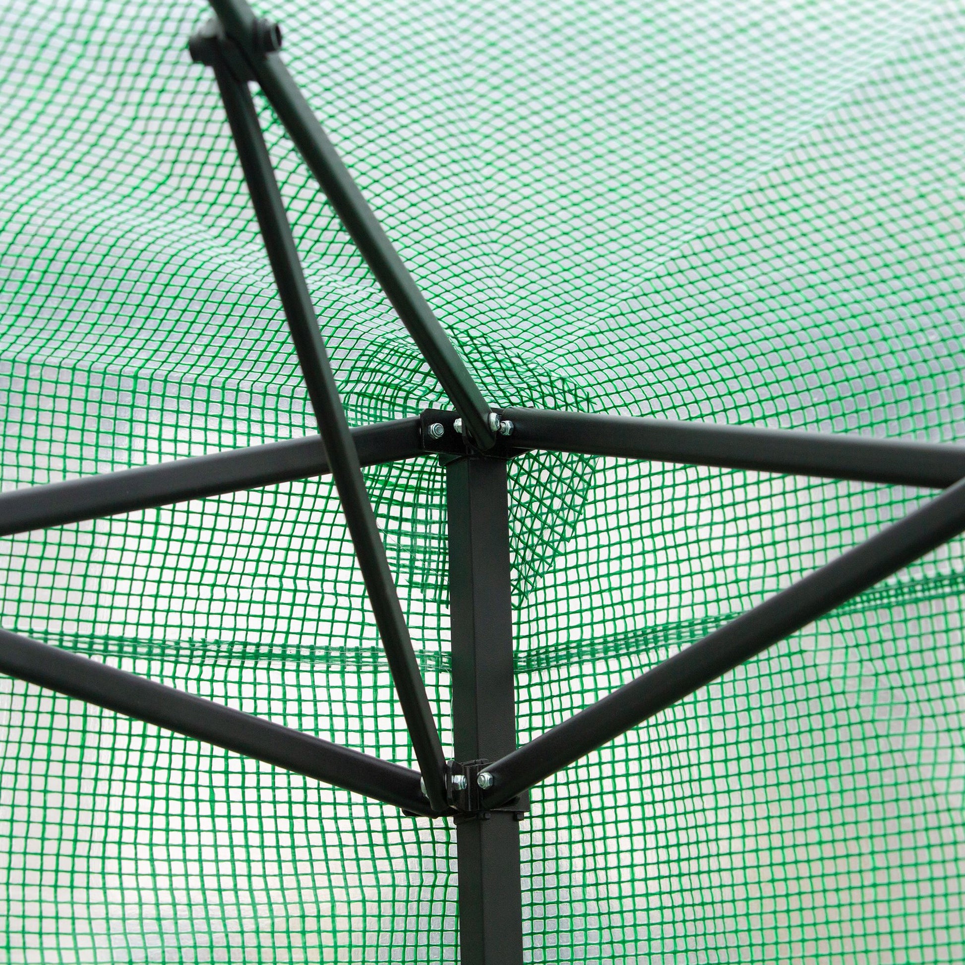Outsunny Invernadero De Jardín Plegable Cultivo Planta 240x180x240 Cm De Acero_4