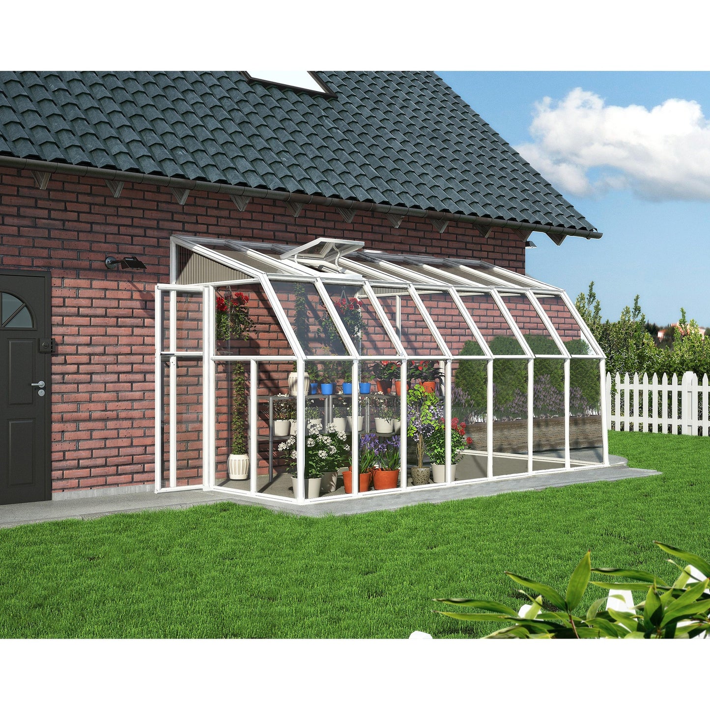 Pérgola fechada para solário 200x448 cm 