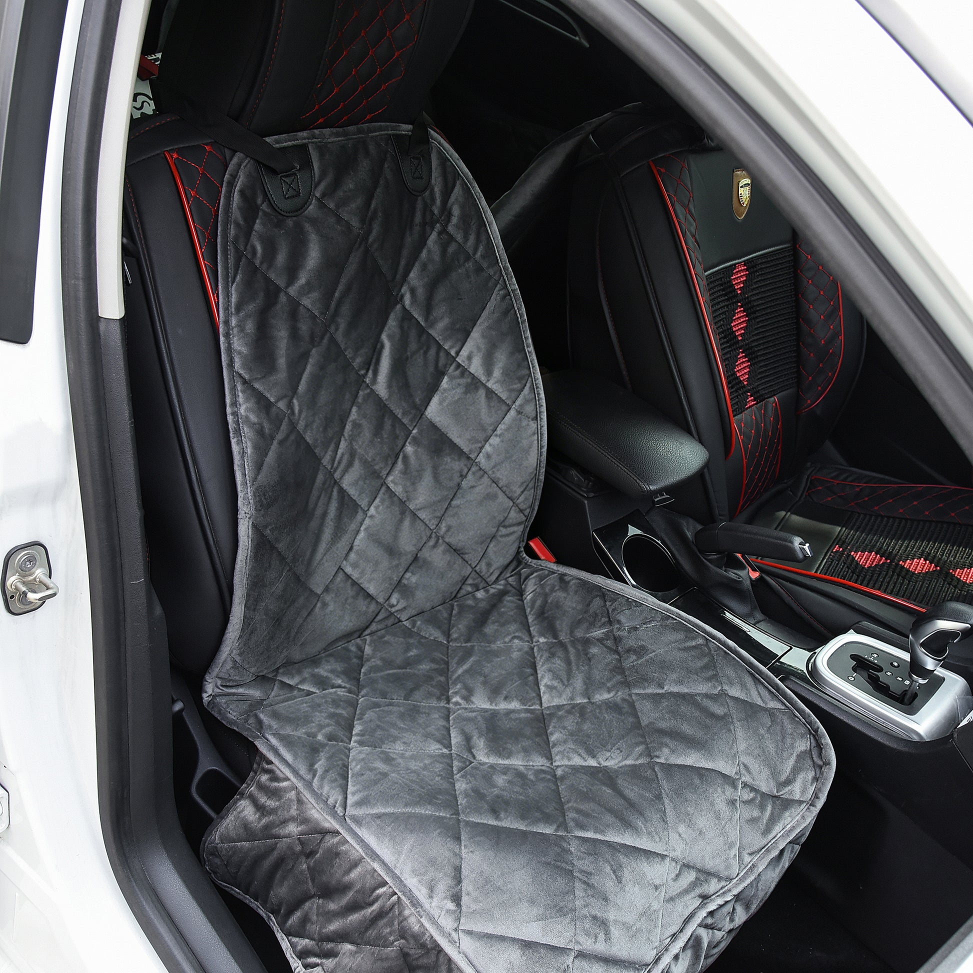 Pawhut Funda De Asiento Delantero De Coche Para Perro Antideslizante Con Ancla Y_1