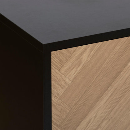 Buffet Chevrons Negro – PART BDE1 (160 x 40 x 75 cm)_2