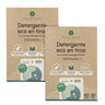 Embalagem de 2 Eco-Strips para detergente e amaciador Planeta Huerto 40 lavagens