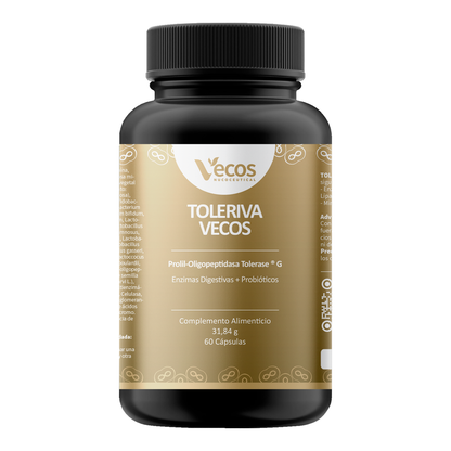 Toleriva Vecos 60 Cápsulas | Digestión Y Enzimas Digestivas | Probióticos, Lactasa Y Bromelaína_0
