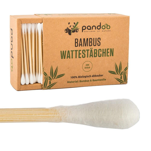 Cotonetes de bambu Pandoo 200 unidades.