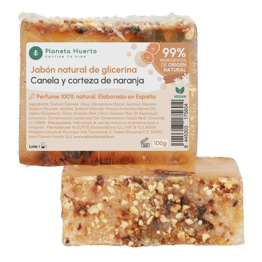 Sabonete natural de glicerina com canela e casca de laranja 100 g