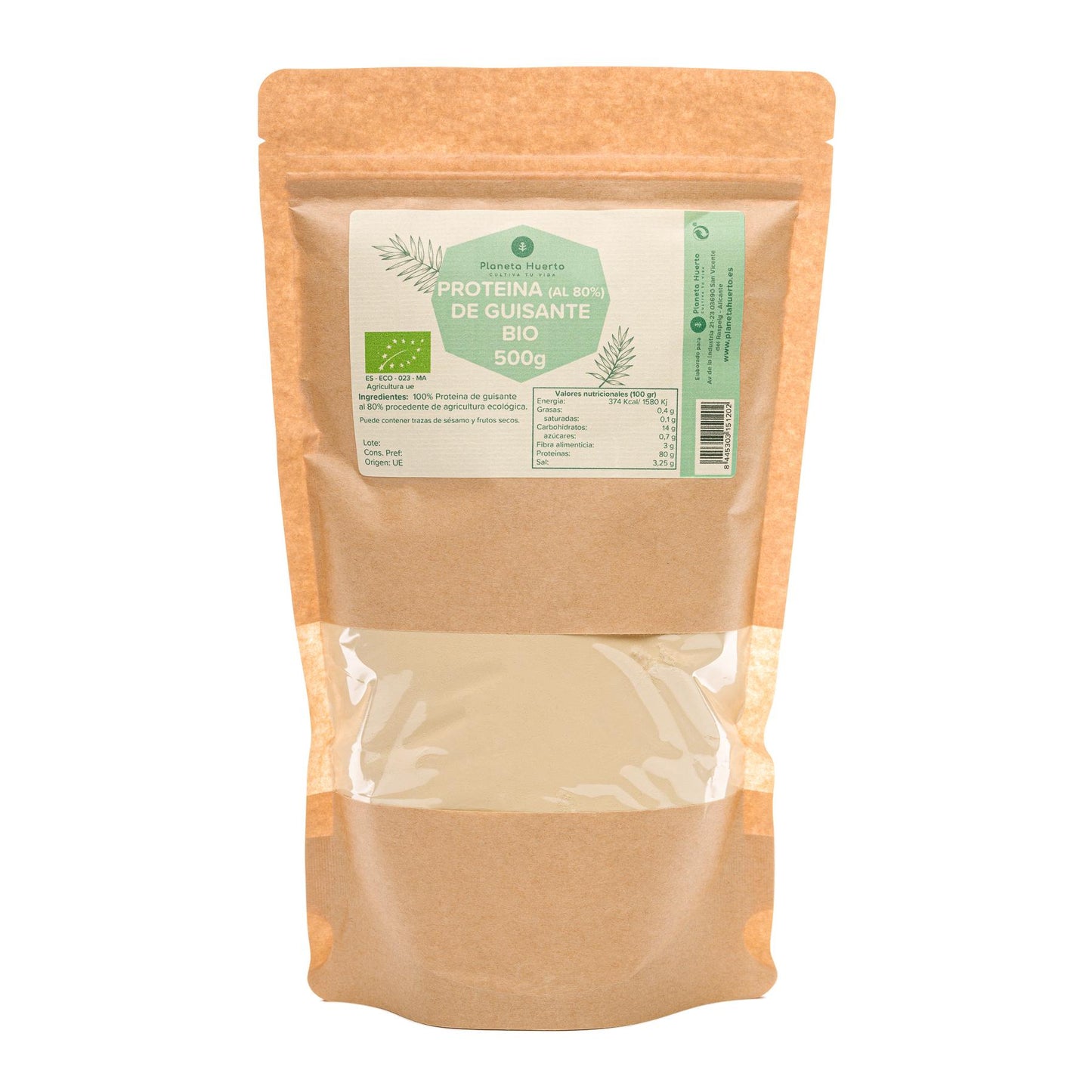 Proteína de Ervilha 80% ECO Planeta Huerto 500 g