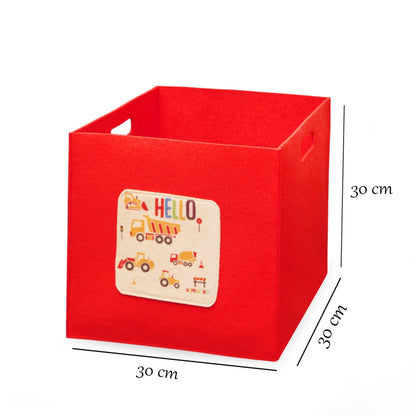 Organizador Infantil Con Asas Verde Y Rojo_2