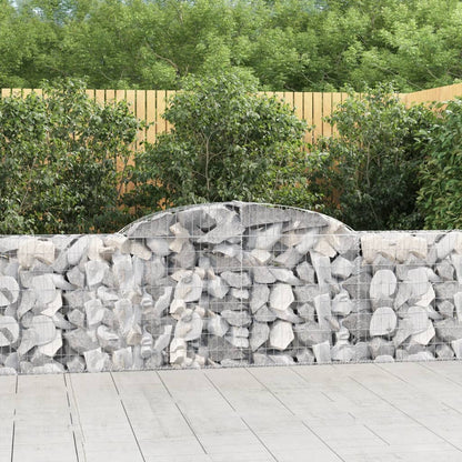 Cestas De Gaviones 15 Uds Forma De Arco Hierro 300x30x80/100 Cm_1