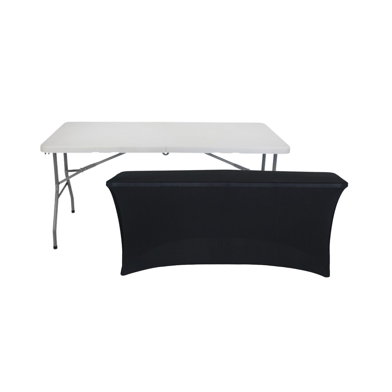 Mesa Plegable 150cm Blanca + Funda Catering 7house_0