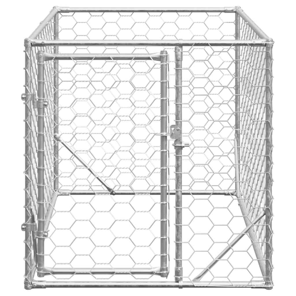 Caseta Para Perros De Exterior Con Puerta 2x1x1 M De Acero Galvanizado_2