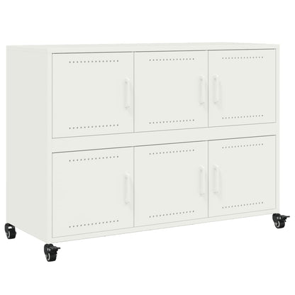 Aparador De Acero Laminado En Frío Blanco 100,5x39x72 Cm / Vetonek_0