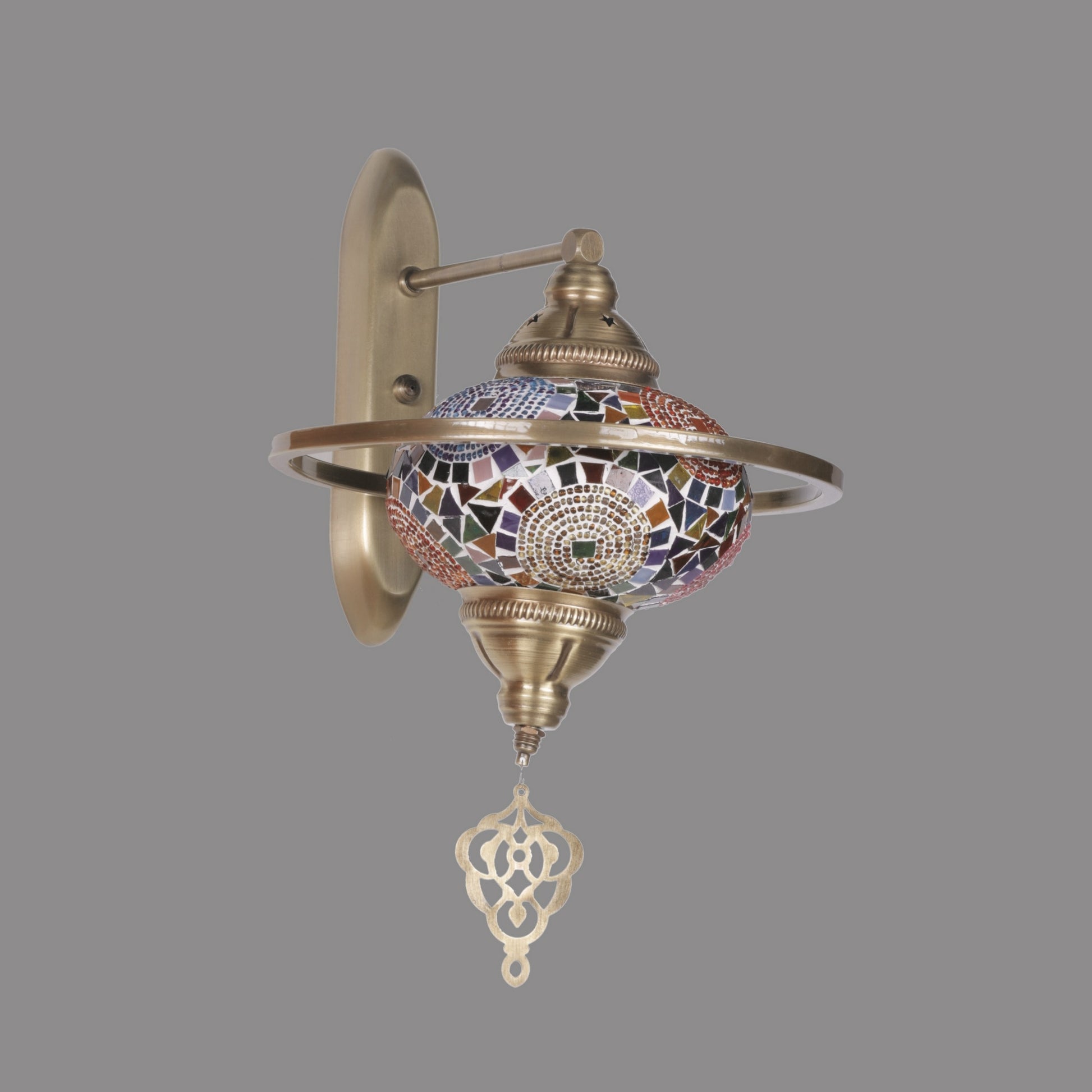 Aplique De Pared Tonos Azules, Metal, 25x44x30, Casquillo E 27 Max 60 W