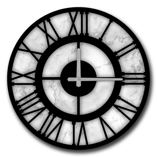 Reloj Mdf Decorativo Estilo Mármol_0