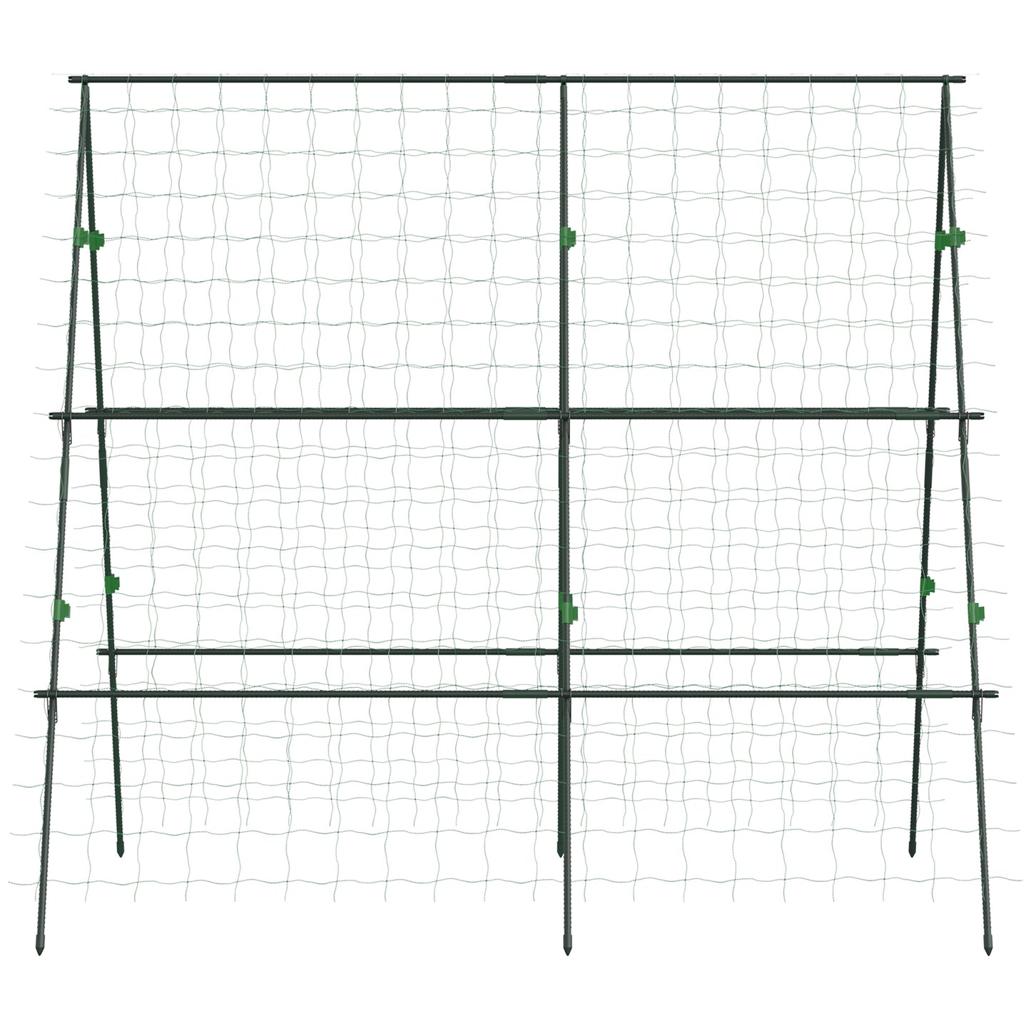 Outsunny Enrejado De Jardín Triángulo Con Marco De Acero 180x100x180 Cm Verde_3