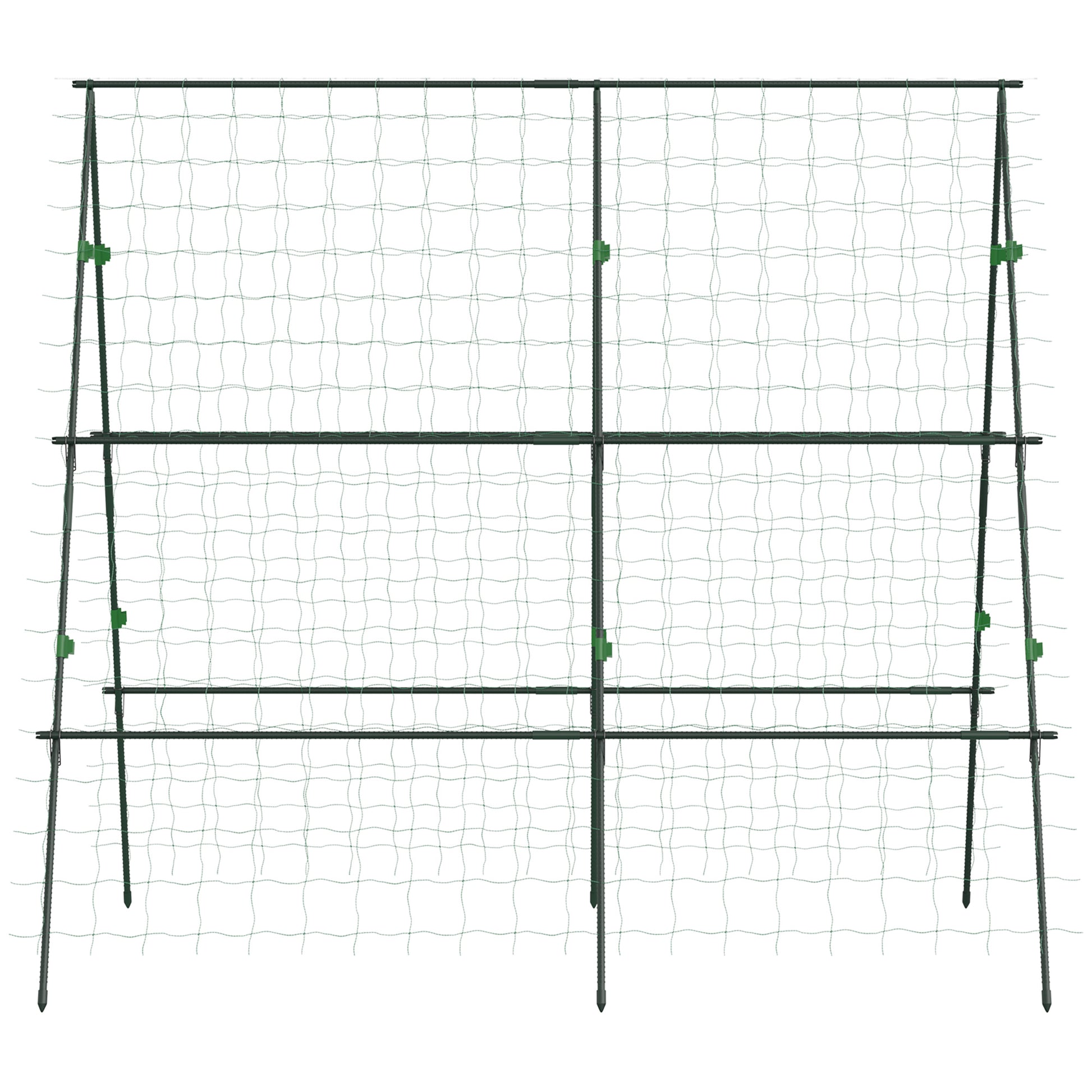 Outsunny Enrejado De Jardín Triángulo Con Marco De Acero 180x100x180 Cm Verde_3