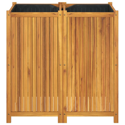 Jardinera Con Forro Madera Maciza De Acacia 100x50x100 Cm_3